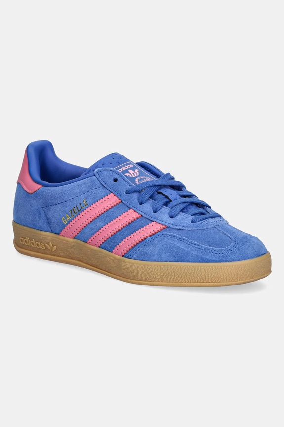 adidas Originals sneakers din piele intoarsă Gazelle Indoor plată albastru JS4144