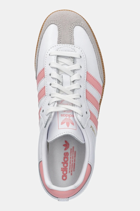 Кожени маратонки adidas Originals SAMBA OG розов JP5480