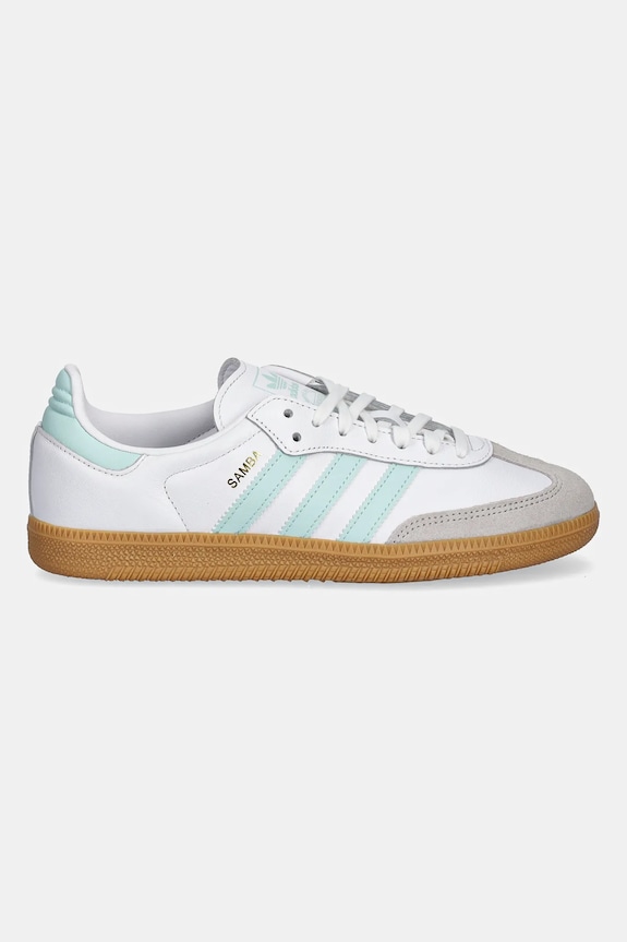 Kožené tenisky adidas Originals SAMBA OG JP5481 tyrkysová SS25