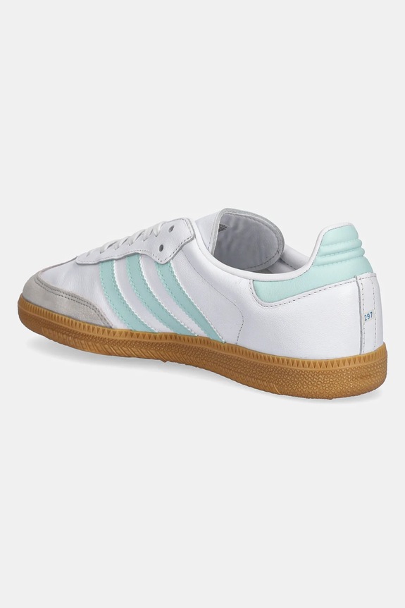 Boty Kožené tenisky adidas Originals SAMBA OG JP5481 tyrkysová