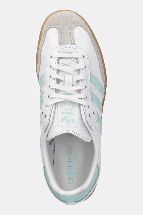 Kožené tenisky adidas Originals SAMBA OG tyrkysová JP5481