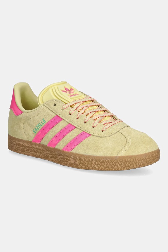 Tenisice od brušene kože adidas Originals Gazelle imitacija zrnate kože zlatna JH7211