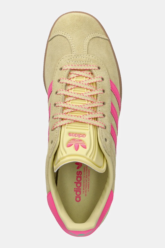 Tenisice od brušene kože adidas Originals Gazelle zlatna JH7211