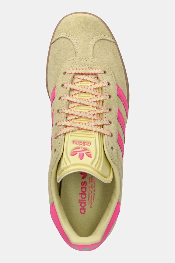 Tenisice od brušene kože adidas Originals Gazelle zlatna JH7211