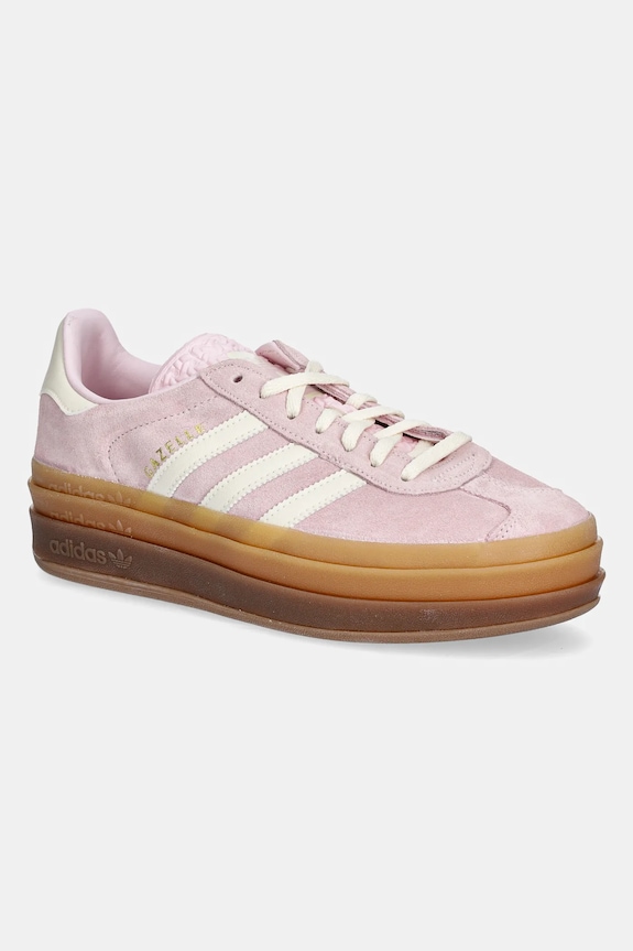 Tenisice adidas Originals Gazelle Bold brušena koža roza JQ7777