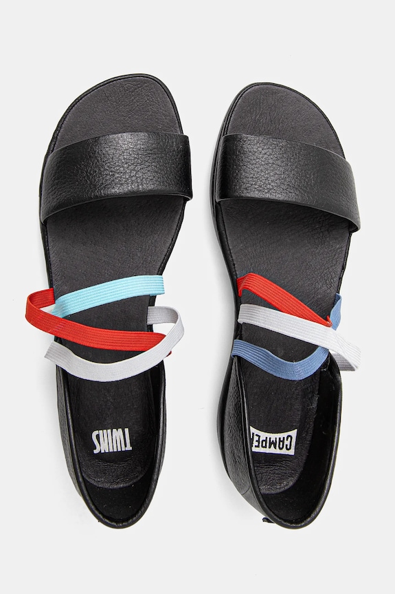 Camper sandali in pelle TWS pelle fiore nero K201710.001