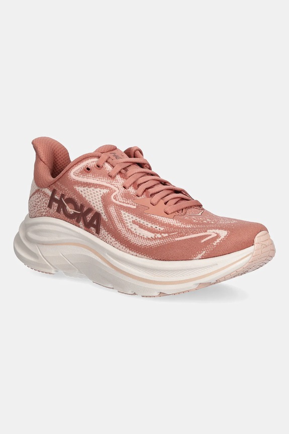 Hoka Clifton 10 дамски обувки за бягане текстилен оранжев 1162031