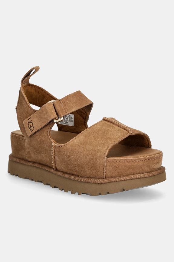 UGG suede sandals Goldenstar Hi suede brown 1167356.CHE