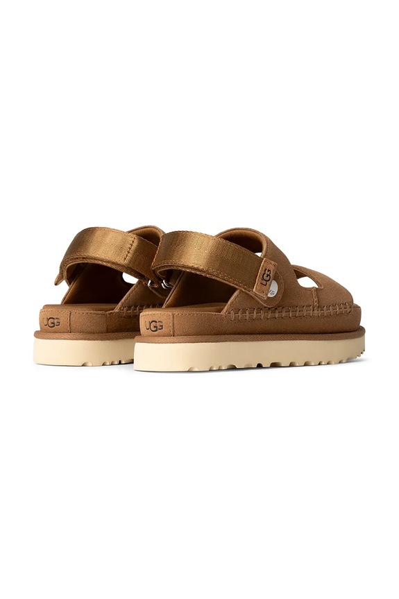 UGG klapki zamszowe Goldenstar Glide 1167399.CHE brązowy SS26