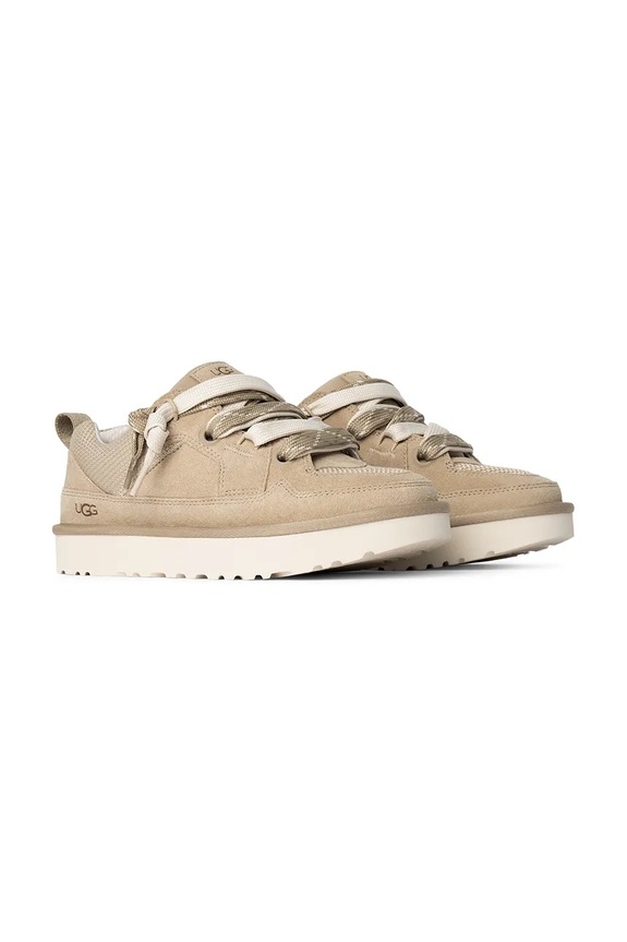 UGG sneakers din piele intoarsă Lo Lowmel 1168890.MDSD bej SS26
