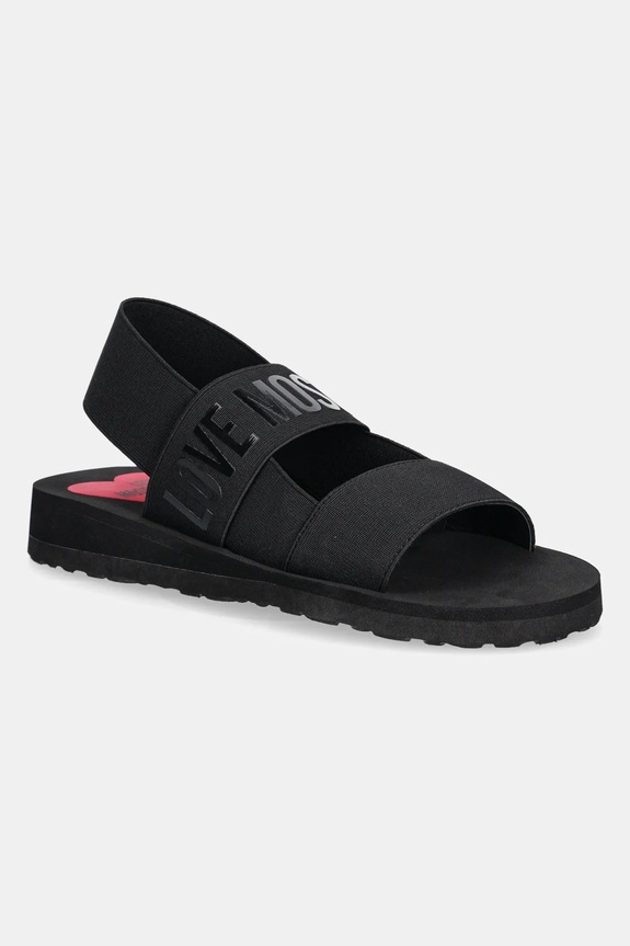 Sandály Love Moschino textilní černá JA16033G0MJN7000
