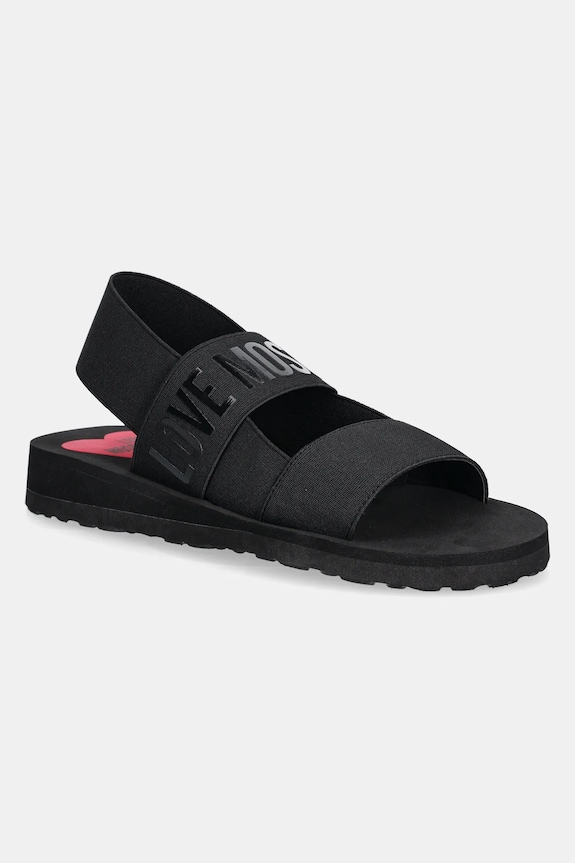 Sandály Love Moschino textilní černá JA16033G0MJN7000