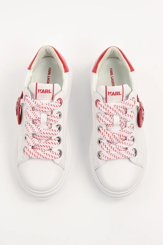 Karl Lagerfeld sneakersy skórzane KAPRI biały KL62514V.01D