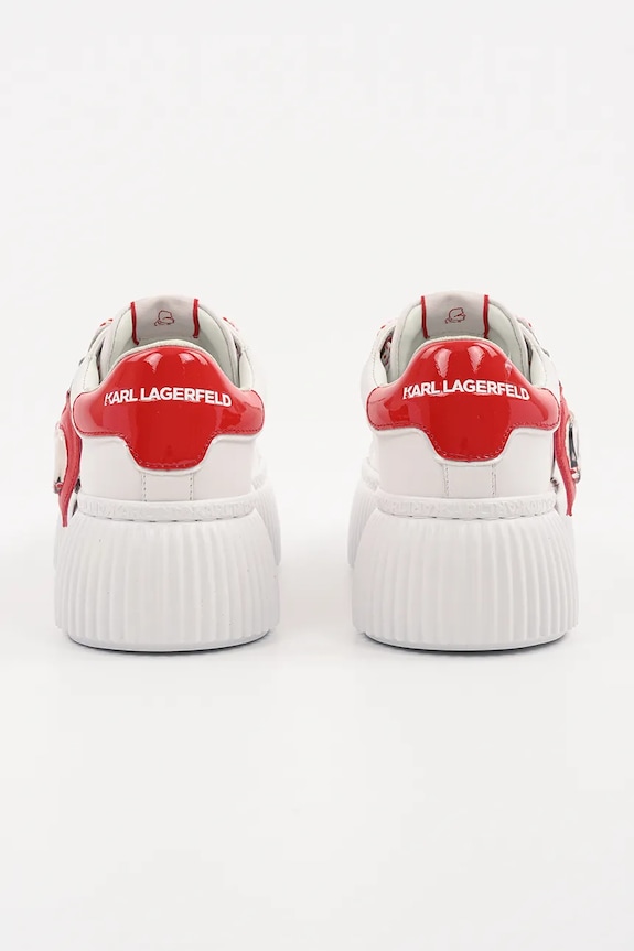 Scarpe Karl Lagerfeld sneakers in pelle KREEPER LO KL42314V.01D bianco