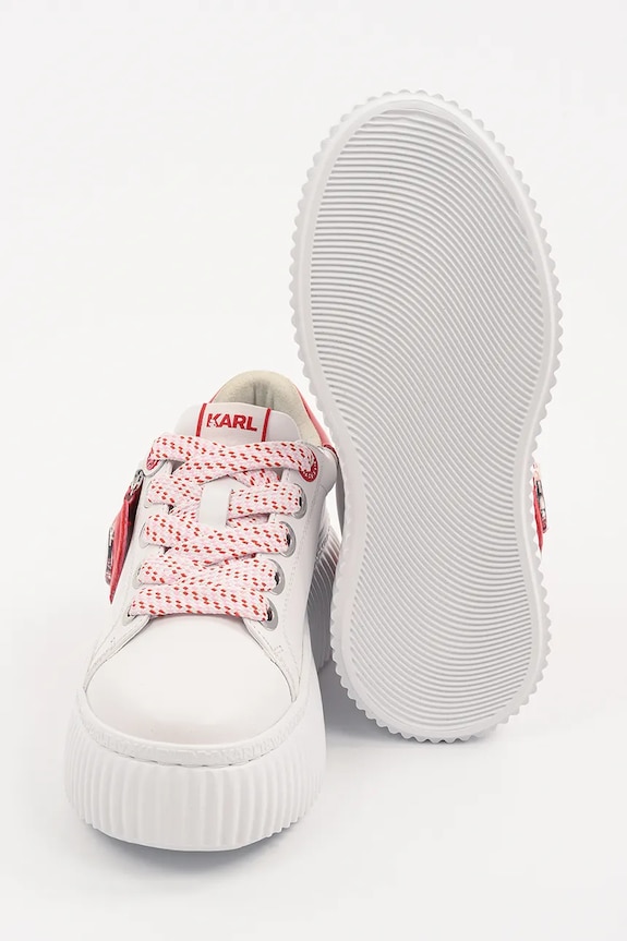 Karl Lagerfeld sneakers in pelle KREEPER LO KL42314V.01D bianco