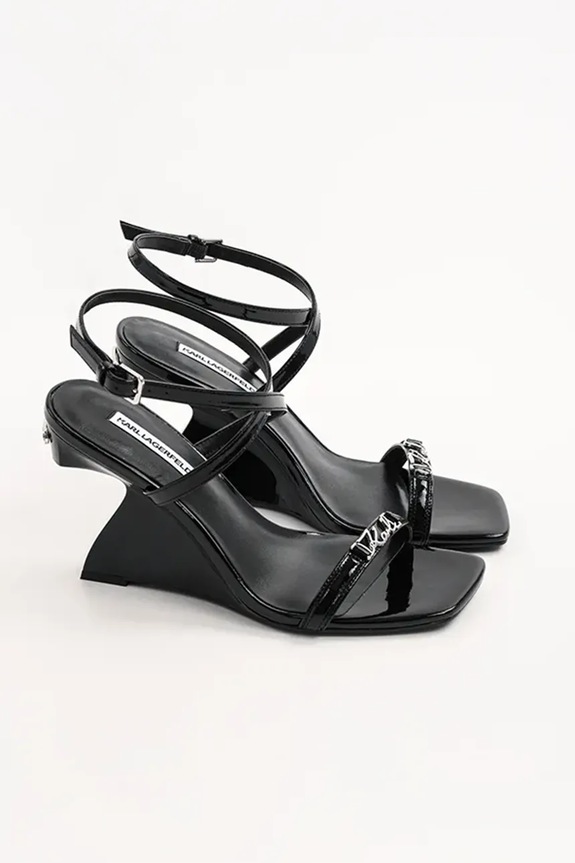 Karl Lagerfeld sandały skórzane WAVERLY KL34612.1BP czarny SS25
