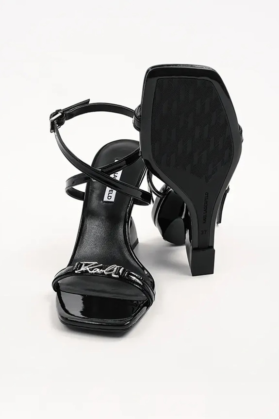 Karl Lagerfeld sandały skórzane WAVERLY KL34612.1BP czarny
