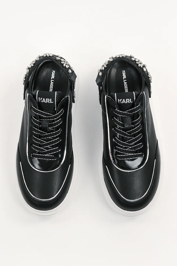 Karl Lagerfeld sneakersy skórzane KAPRI czarny KL62513A.000