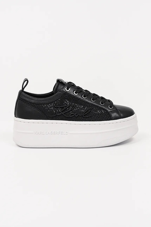 Karl Lagerfeld sneakers KOBO III pelle fiore nero KL65011F.400