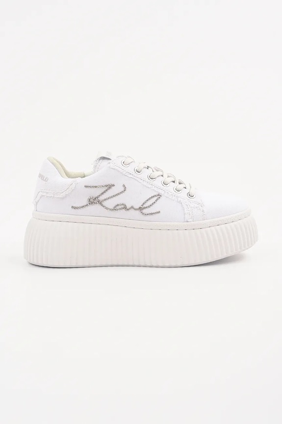 Karl Lagerfeld sneakersy KREEPER LO platforma biały KL42372S.D1S