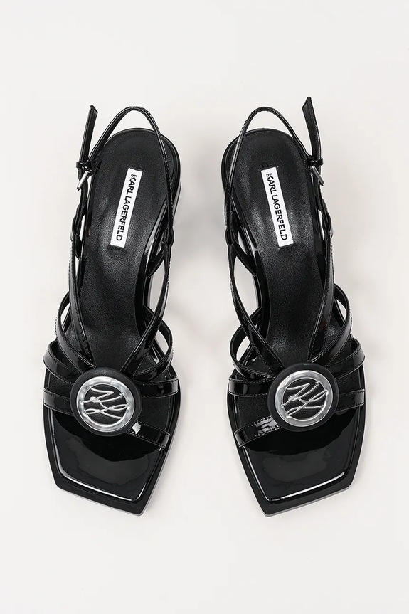 Karl Lagerfeld sandały skórzane BEKKI czarny KL32625.000