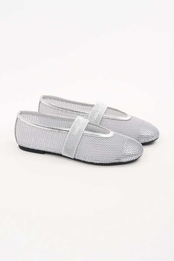 Μπαλαρίνες Karl Lagerfeld KARO KL40125.NSL ασημί SS25