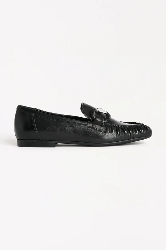 Karl Lagerfeld bőr balerina cipő ELEIA fekete KL41123.000