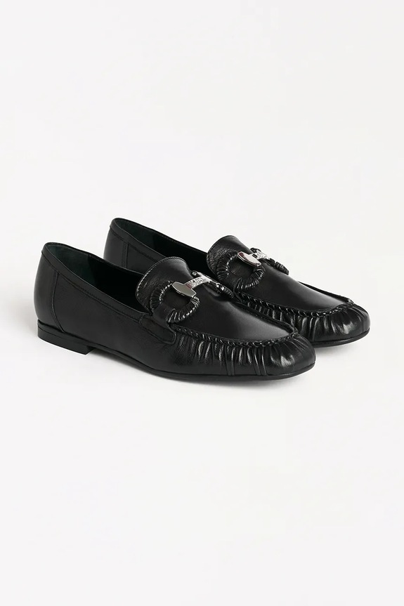 Karl Lagerfeld bőr balerina cipő ELEIA KL41123.000 fekete SS25