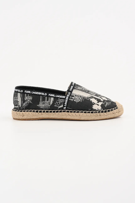 Espadrilky Karl Lagerfeld KAMINI textilný čierna KL80125A.900