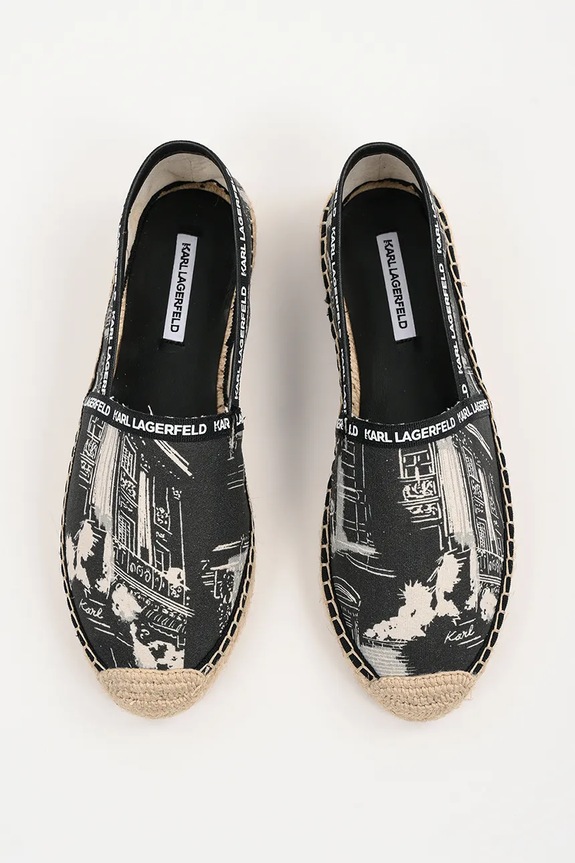 Espadrilky Karl Lagerfeld KAMINI čierna KL80125A.900