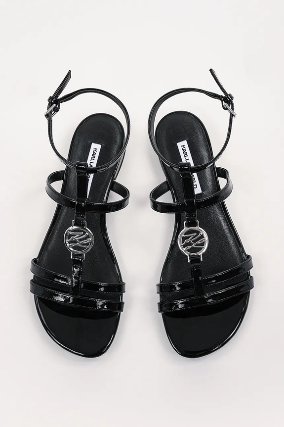 Kožne sandale Karl Lagerfeld ALISSO crna KL82525.000