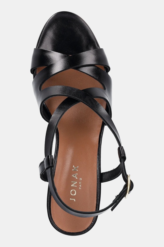 Jonak sandały skórzane DELONA czarny 3600179