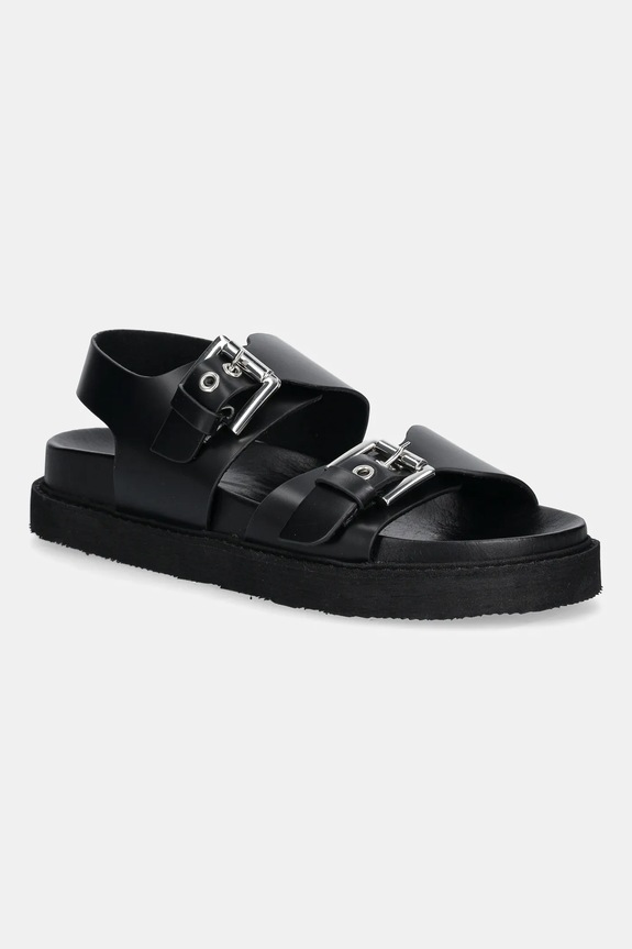 Jonak sandale de piele LAGO piele negru 1000041