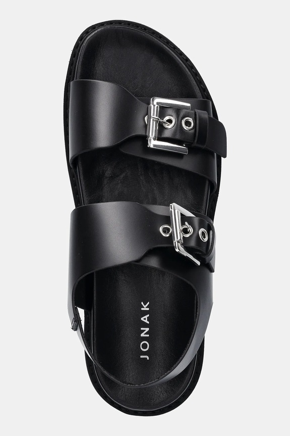 Jonak sandale de piele LAGO negru 1000041