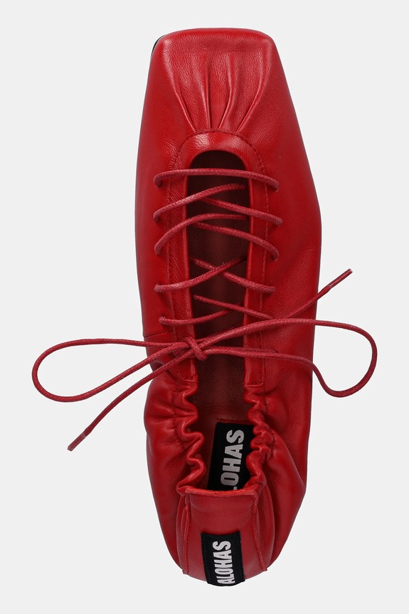 Alohas baleriny skórzane Aureline czerwony S100840.03