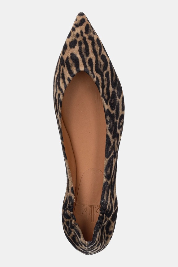 Billi Bi baleriny zamszowe brązowy A8024.Leopardo