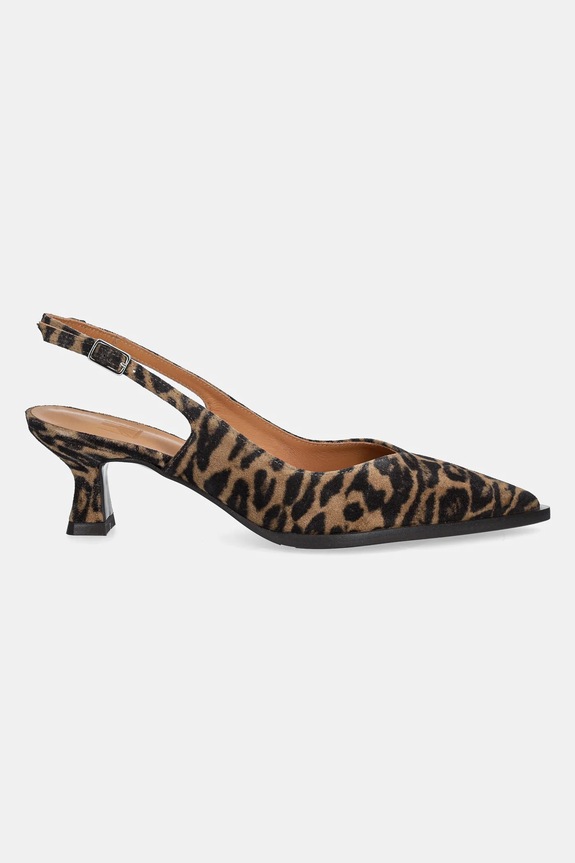 Billi Bi scarpe décolleté in pelle scamosciata A8089.Leopardo marrone SS26