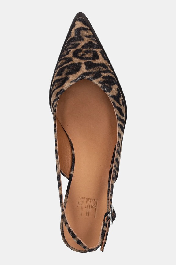 Billi Bi scarpe décolleté in pelle scamosciata marrone A8089.Leopardo
