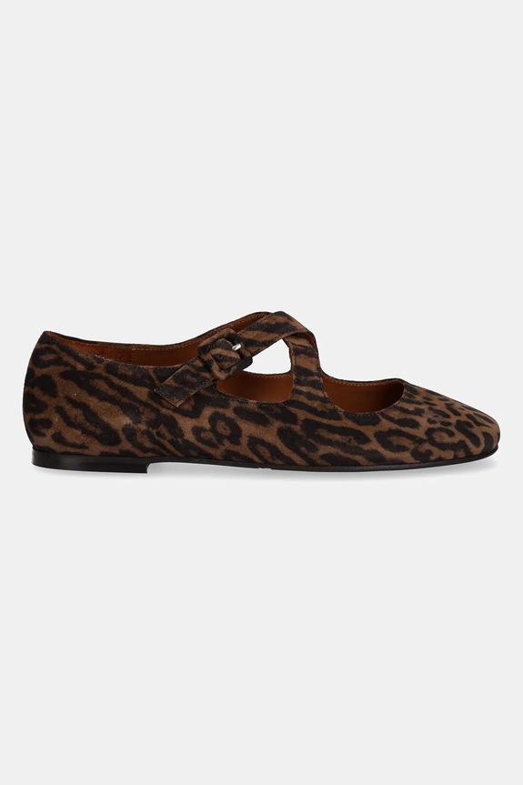 Billi Bi velúr balerina A8314.Leopardo barna SS25