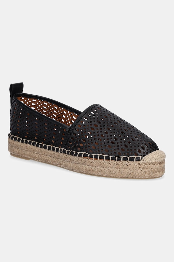 Billi Bi espadrile de piele piele negru A8602.Black
