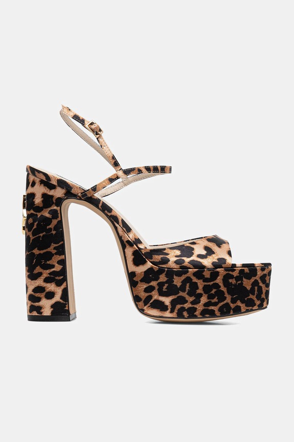 Naked Wolfe sandale Fire Fire.Satin.Leopard maro SS25