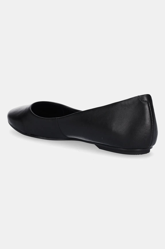 Încălțăminte Calvin Klein balerini de piele FLAT MARY JANE - LTH HW0HW02341 negru
