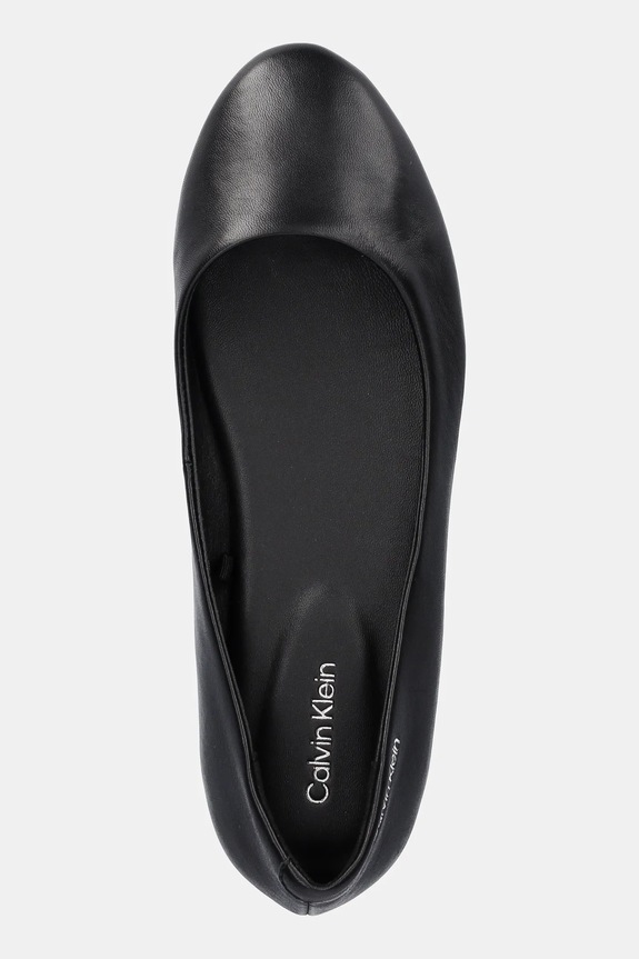 Calvin Klein balerini de piele FLAT MARY JANE - LTH negru HW0HW02341