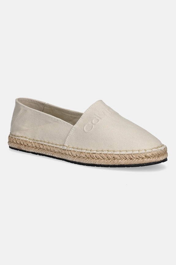 Espadrilky Calvin Klein ESPADRILLE - HE textilní béžová HW0HW02384