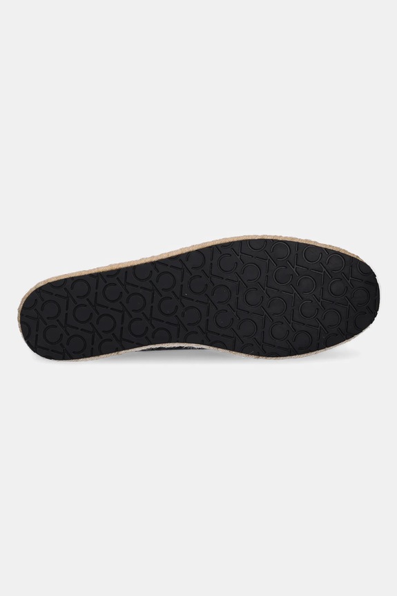 Calvin Klein espadryle skórzane ESPADRILLE W/CK HW - LTH HW0HW02390 czarny