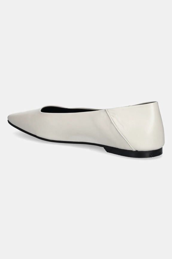 Obuwie Calvin Klein baleriny skórzane FLAT BALLERINA - LTH HW0HW02463 beżowy