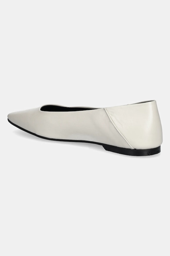 Obuwie Calvin Klein baleriny skórzane FLAT BALLERINA - LTH HW0HW02463 beżowy