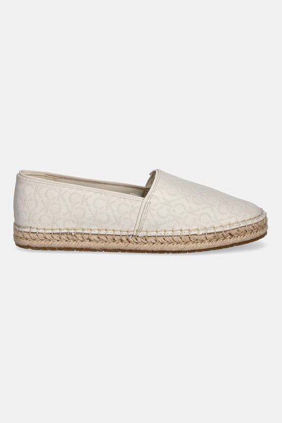 Calvin Klein espadrile FLAT ESPADRILLE - JACQ HW0HW02467 bej SS25
