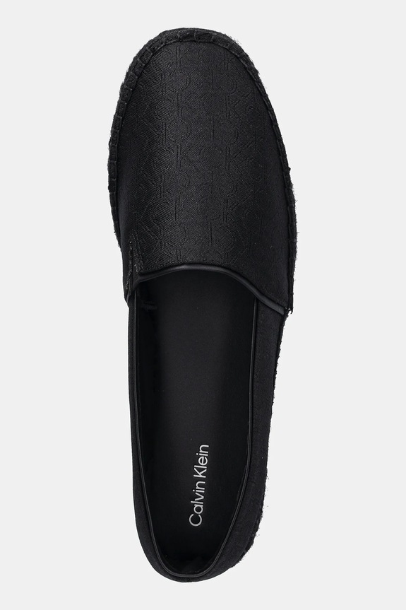 Calvin Klein espadrilles FLAT ESPADRILLE - JACQ fekete HW0HW02467