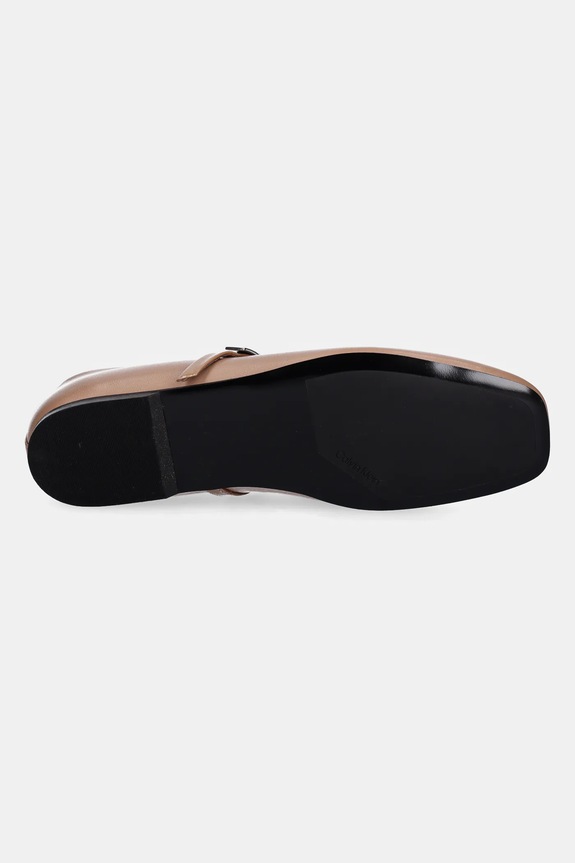 Δερμάτινες μπαλαρίνες Calvin Klein BALLERINA NEW BUCKLE - LTH HW0HW02483 μπεζ
